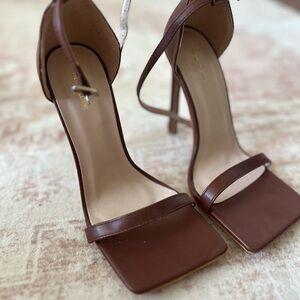 PrettyLittleThing Chic Brown Heels